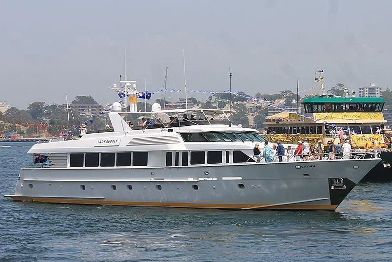 a boat with people on it aboard LADY AUDREY Yacht for Sale