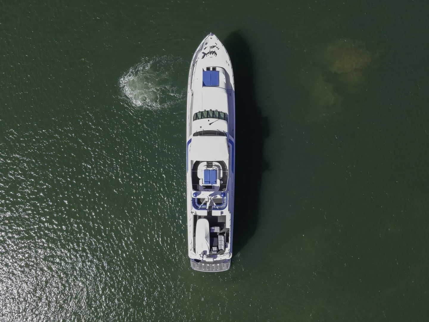 a white and black boat in the water aboard LADY AUDREY Yacht for Sale