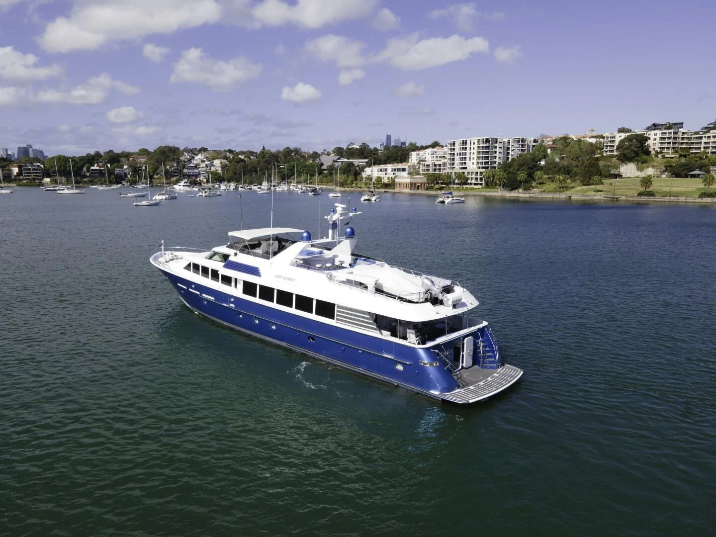 a boat in the water aboard LADY AUDREY Yacht for Sale