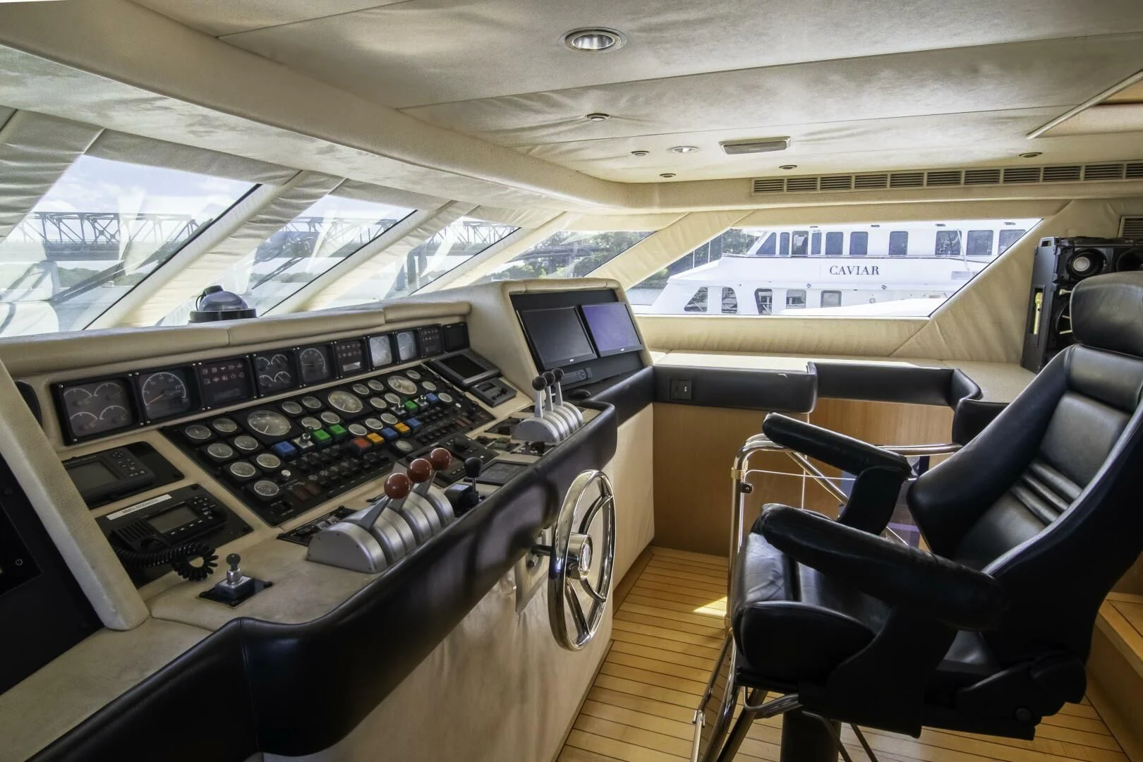 inside view of a control room aboard LADY AUDREY Yacht for Sale