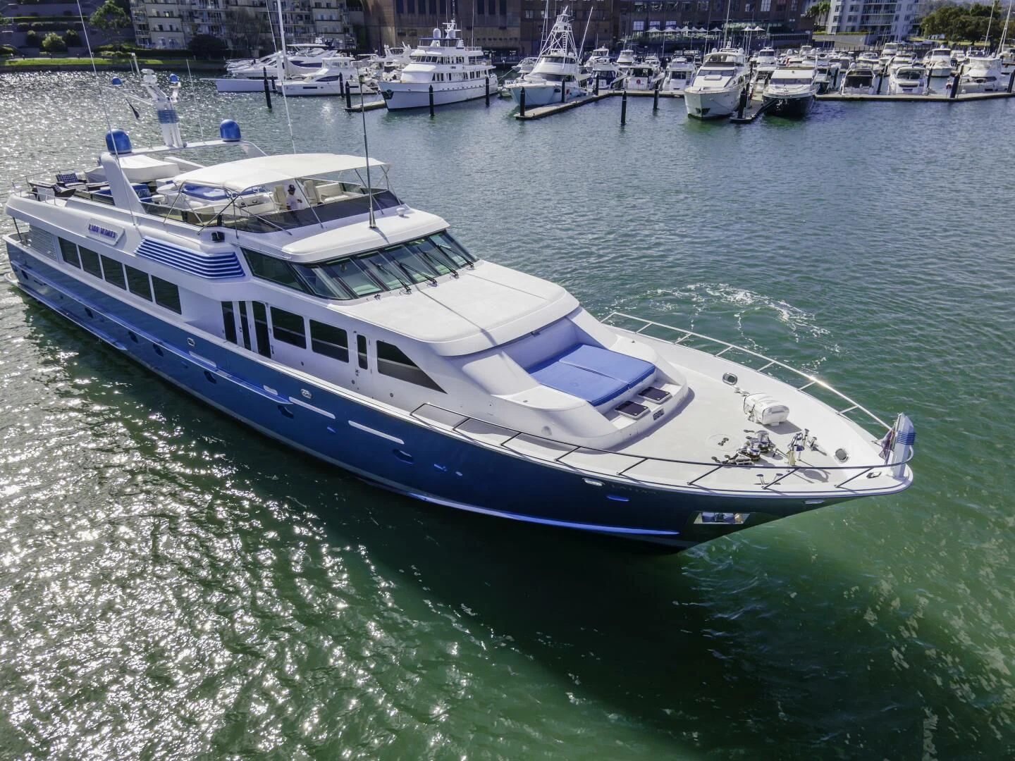 a boat in the water aboard LADY AUDREY Yacht for Sale