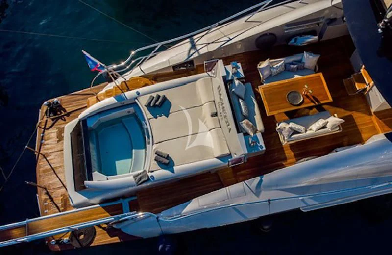 a space shuttle on a launch pad aboard BAGHEERA Yacht for Charter