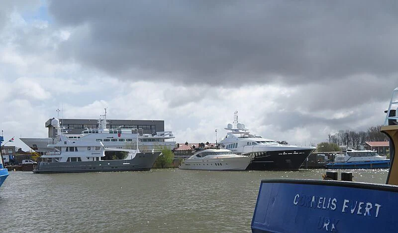 a group of boats docked aboard BAGHEERA Yacht for Charter