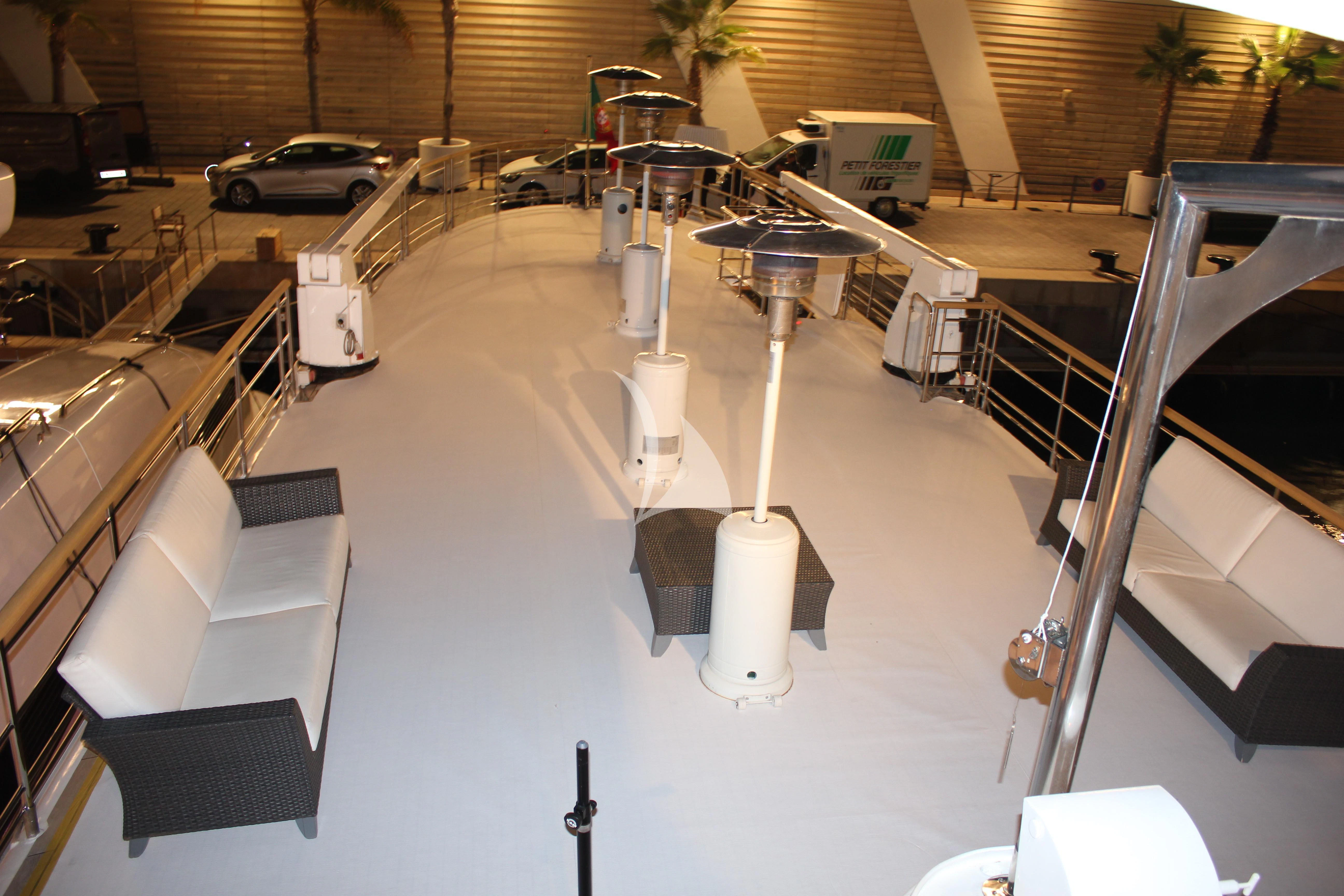 a large white machine aboard LADY JERSEY Yacht for Charter