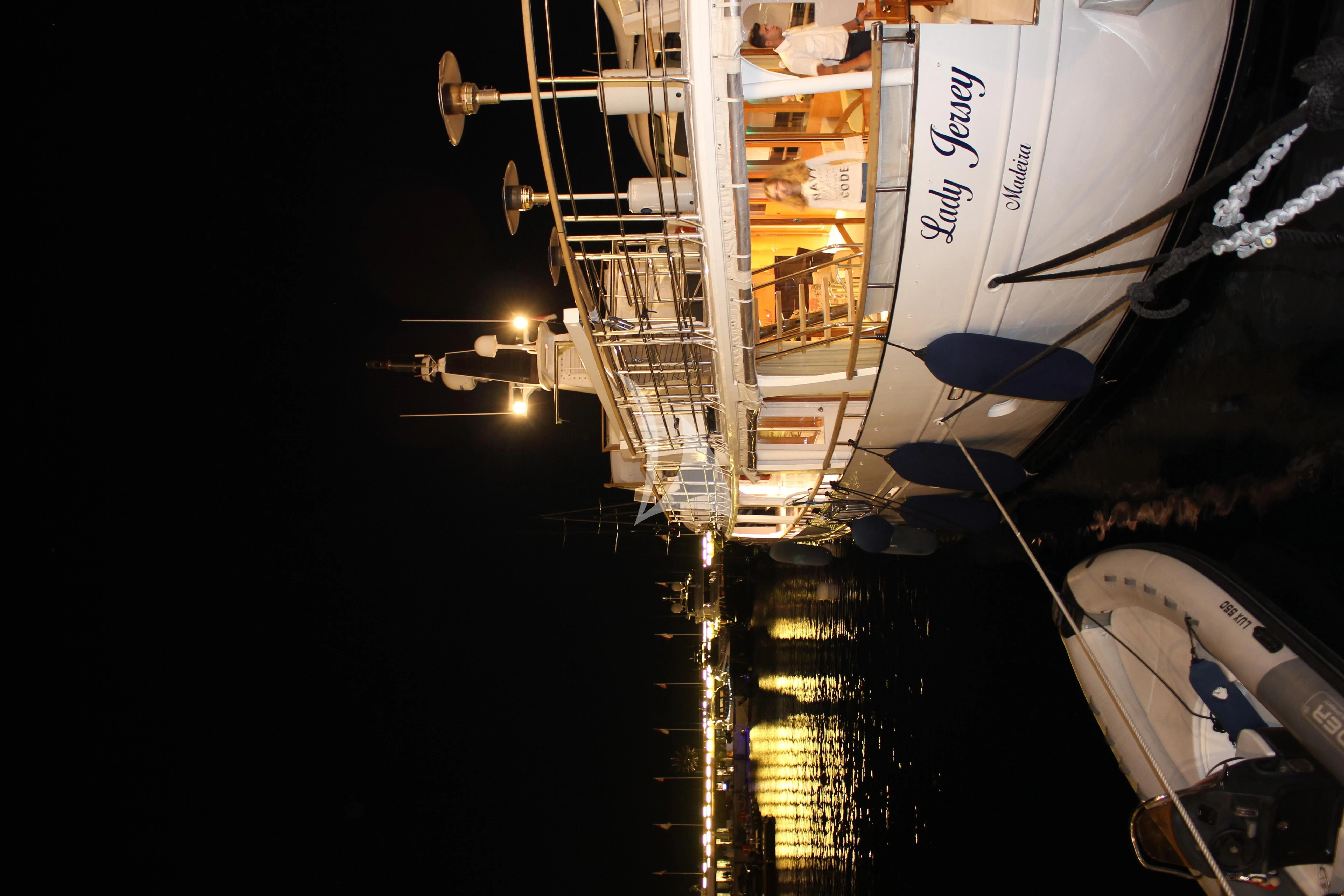 a satellite in space aboard LADY JERSEY Yacht for Charter