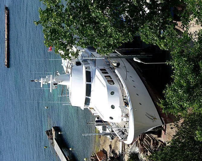 a boat on the water aboard LADY JERSEY Yacht for Charter