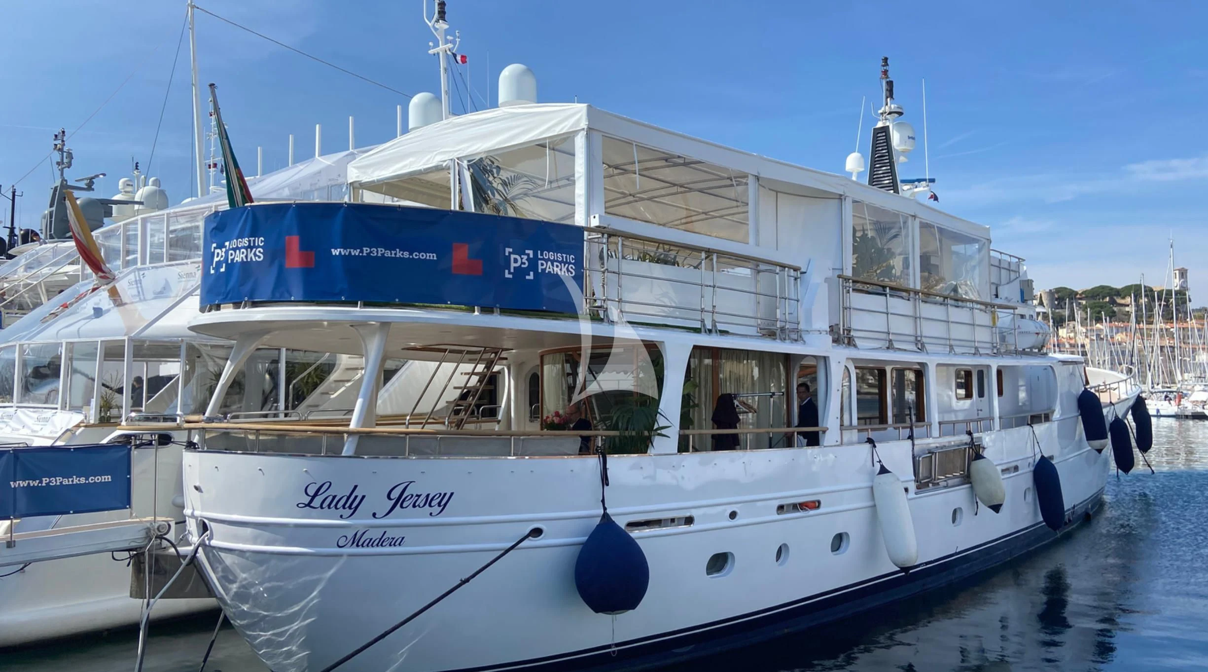a boat on the water aboard LADY JERSEY Yacht for Charter
