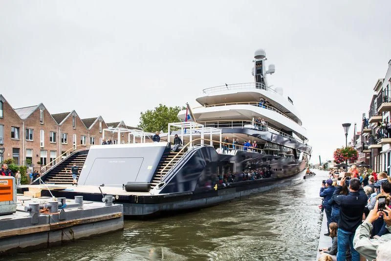 a boat docked at a pier aboard LONIAN Yacht for Sale