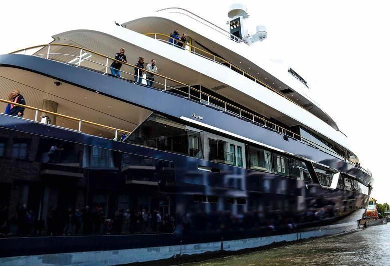 a large boat with people on it aboard LONIAN Yacht for Sale