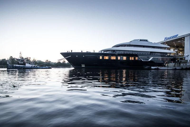 a building on the water aboard LONIAN Yacht for Sale