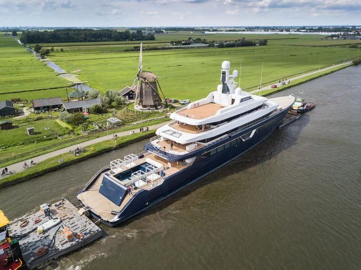 a ship in the water aboard LONIAN Yacht for Sale