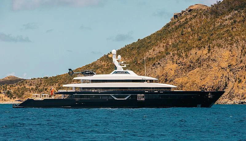 a large boat on the water aboard LONIAN Yacht for Sale