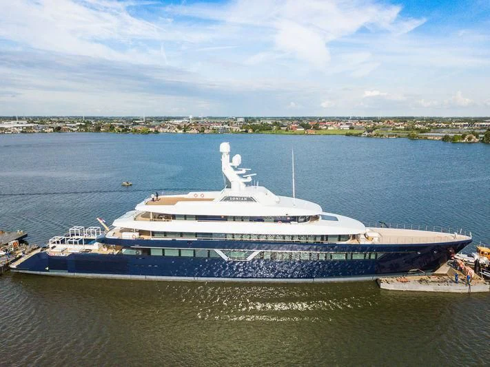 a large cruise ship in the water aboard LONIAN Yacht for Sale