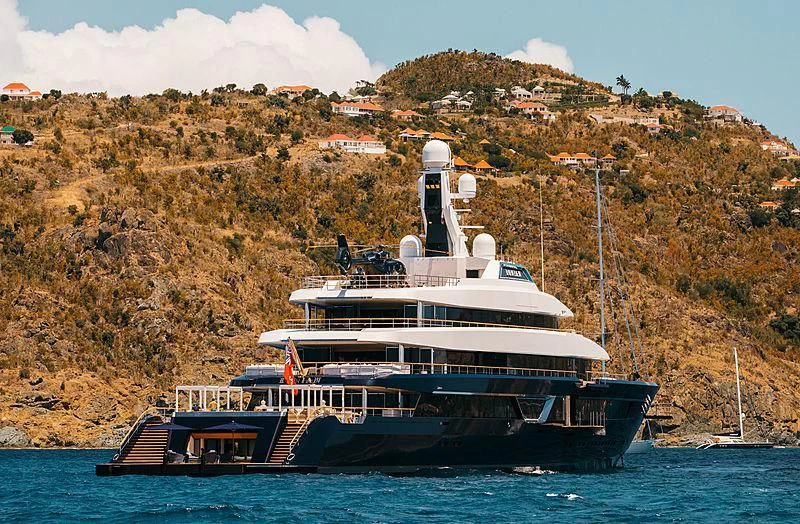 a large ship in the water aboard LONIAN Yacht for Sale