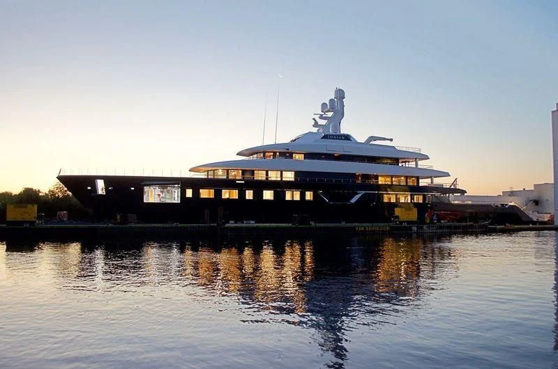 a large ship on the water aboard LONIAN Yacht for Sale