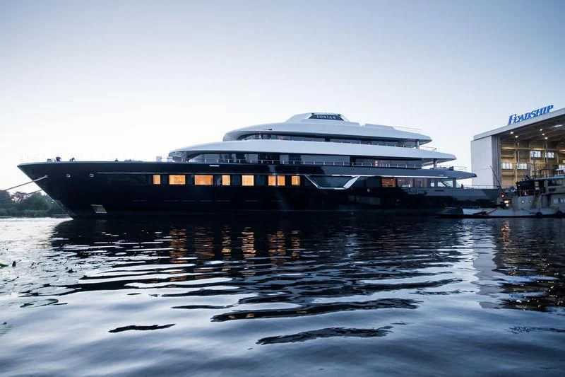 a large cruise ship in the water aboard LONIAN Yacht for Sale