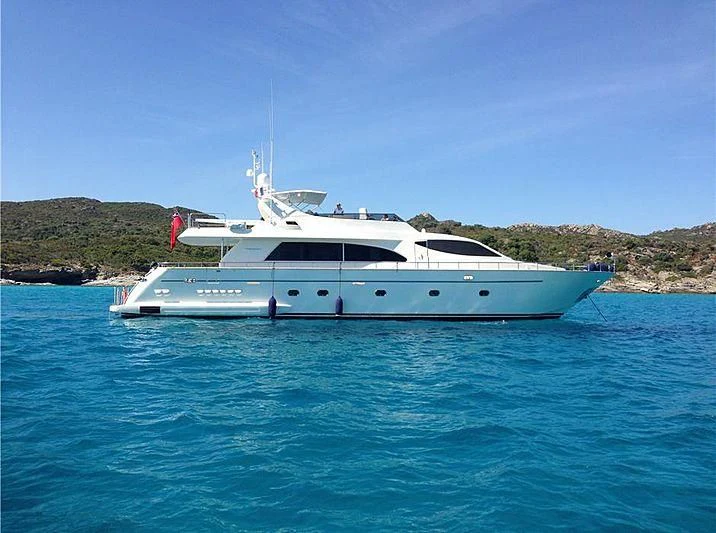 a boat in the water aboard BORA Yacht for Sale