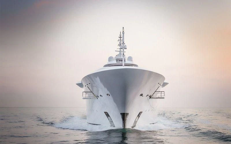 a white boat in the water aboard MARYAH Yacht for Sale