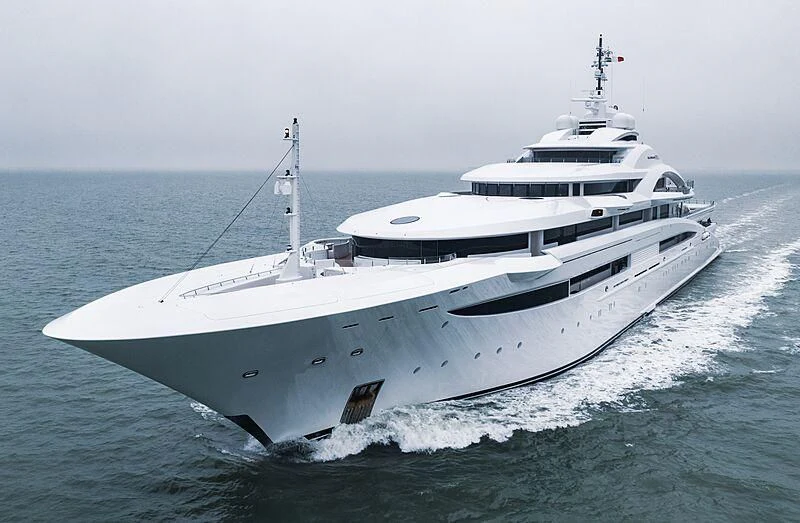 a large white yacht aboard MARYAH Yacht for Sale