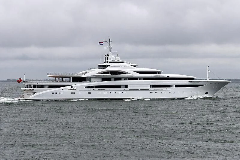 a large white yacht aboard MARYAH Yacht for Sale