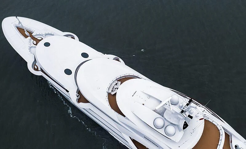 a space shuttle in the air aboard MARYAH Yacht for Sale