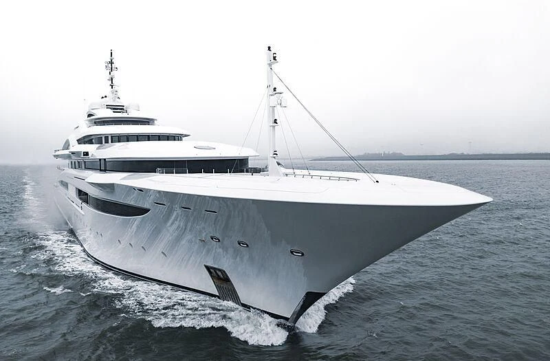 a large white boat in the water aboard MARYAH Yacht for Sale