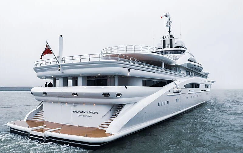 a large white boat in the water aboard MARYAH Yacht for Sale