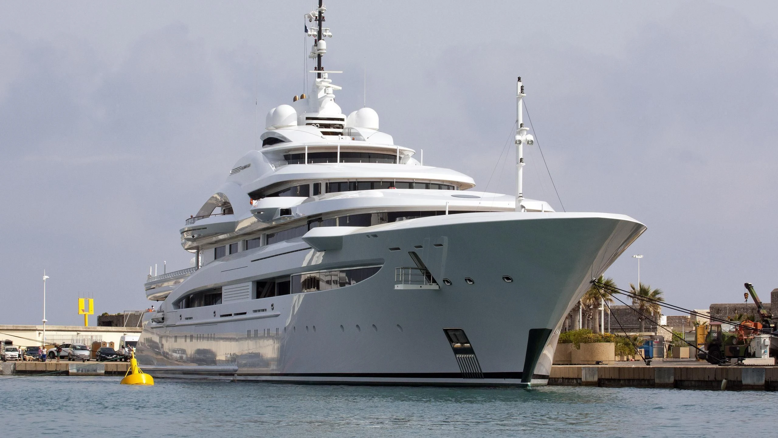a large white ship aboard MARYAH Yacht for Sale