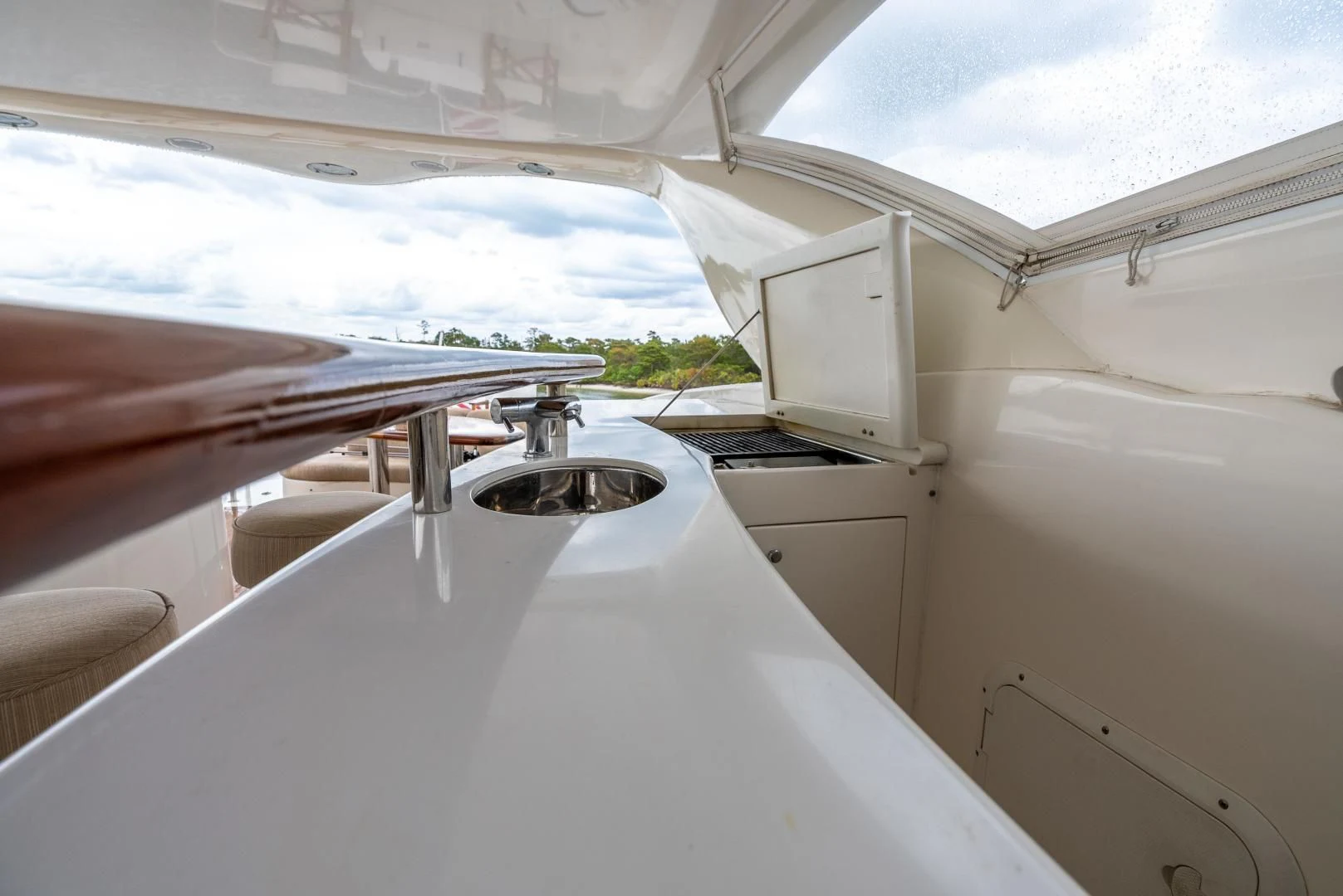 a boat with a sink aboard STARFIRE Yacht for Sale