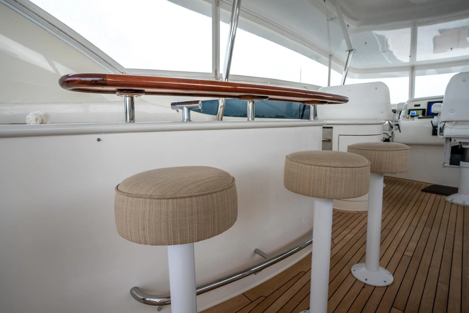 a boat with a wooden paddle aboard STARFIRE Yacht for Sale