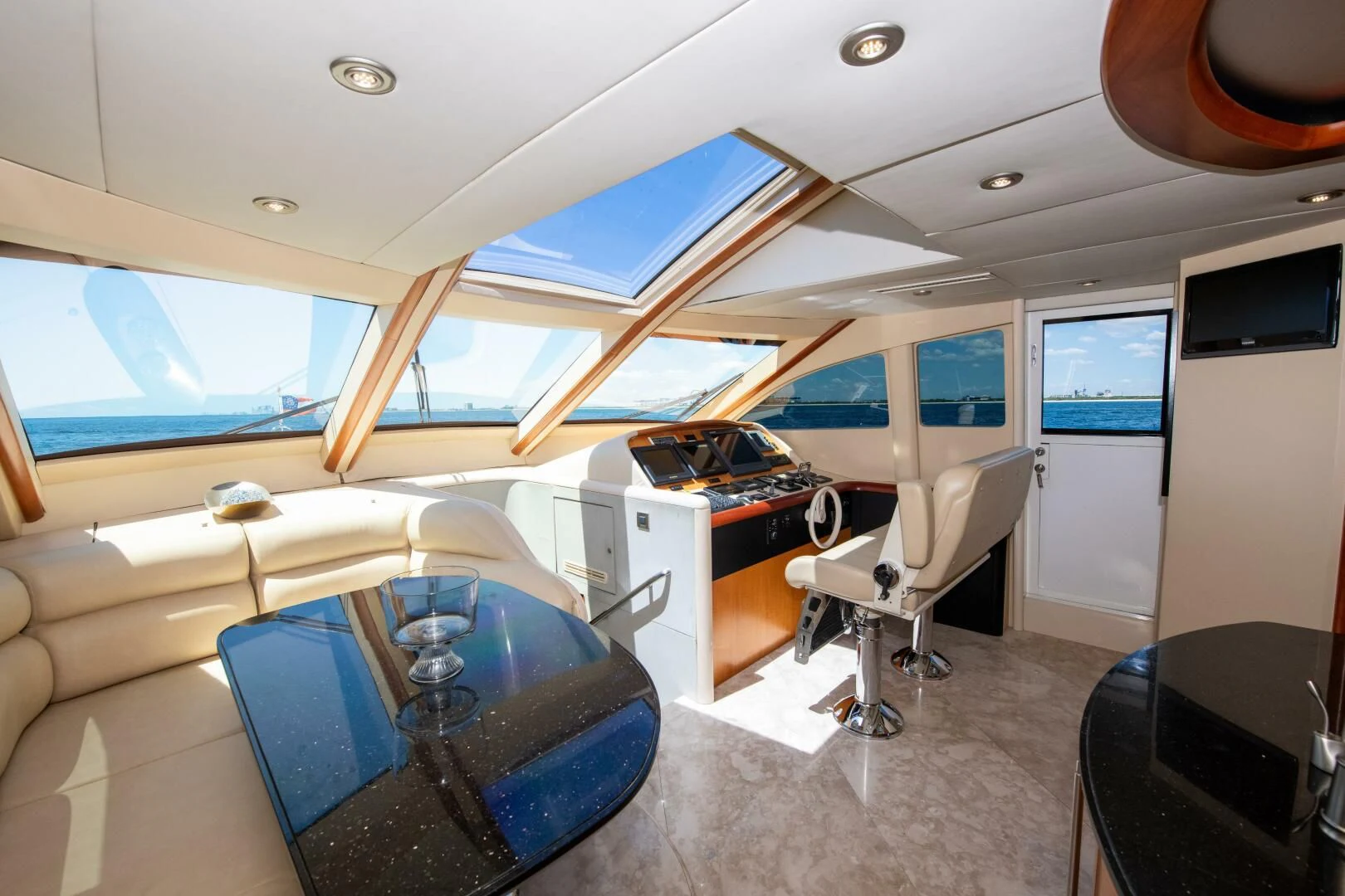 inside of an airplane aboard STARFIRE Yacht for Sale