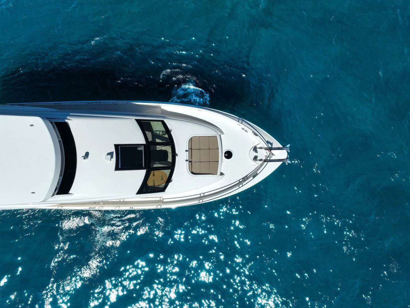 a white rectangular object with a black circle on it aboard STARFIRE Yacht for Sale