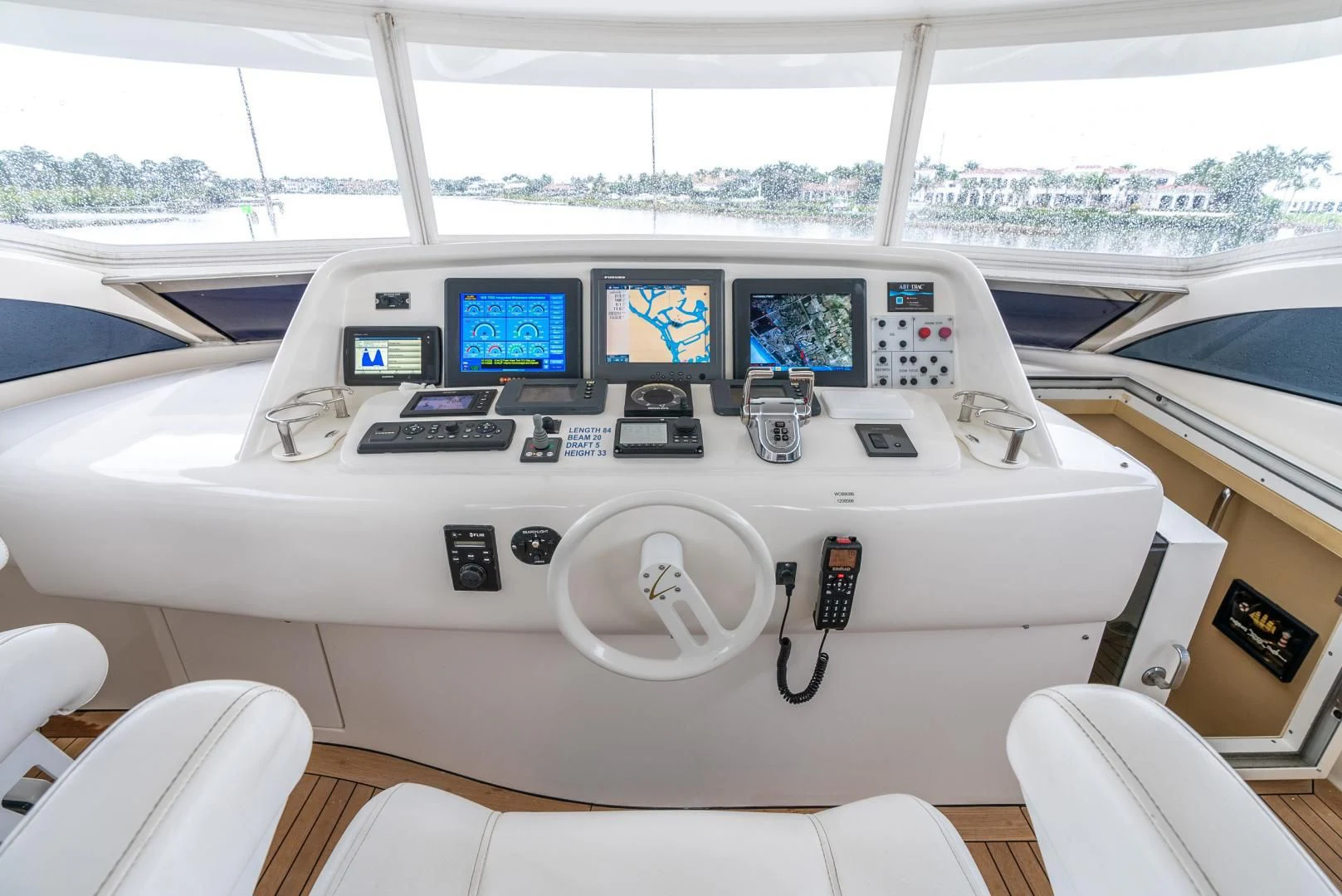 inside of a cockpit aboard STARFIRE Yacht for Sale