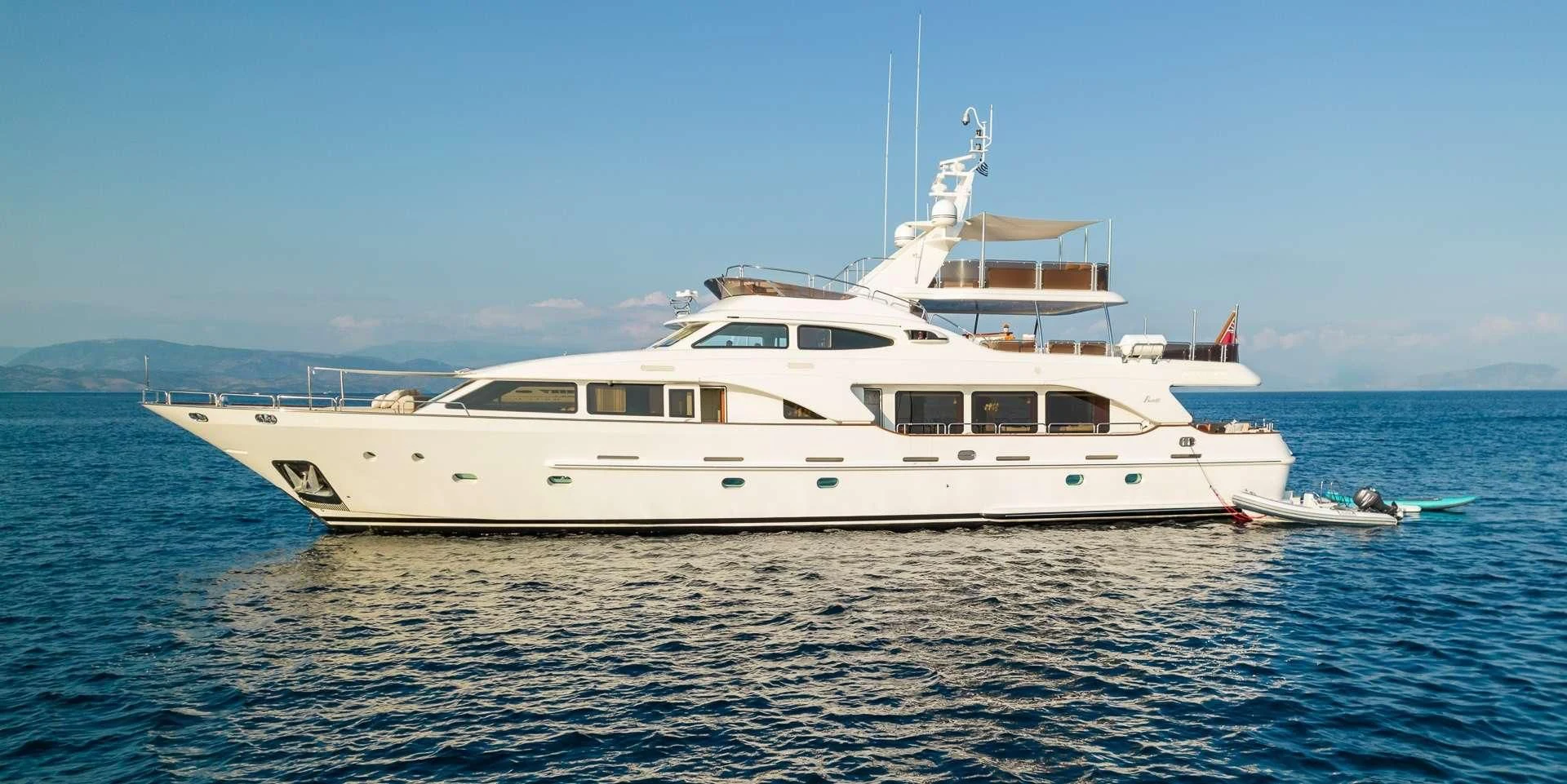 a white yacht on the water aboard ENDLESS SUMMER Yacht for Sale