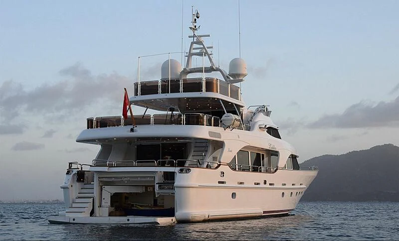 a large white boat on the water aboard ENDLESS SUMMER Yacht for Sale