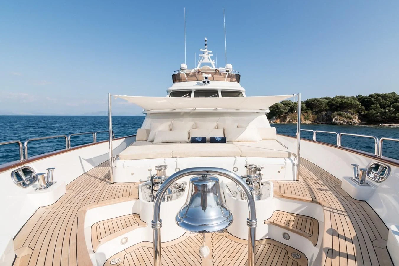 a large white boat on a body of water aboard ENDLESS SUMMER Yacht for Sale
