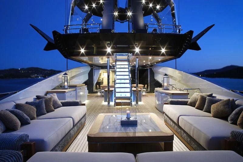 a boat on the water aboard LADY M Yacht for Sale