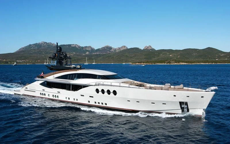 a boat on the water aboard LADY M Yacht for Sale