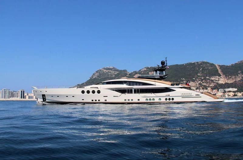 a boat in the water aboard LADY M Yacht for Sale