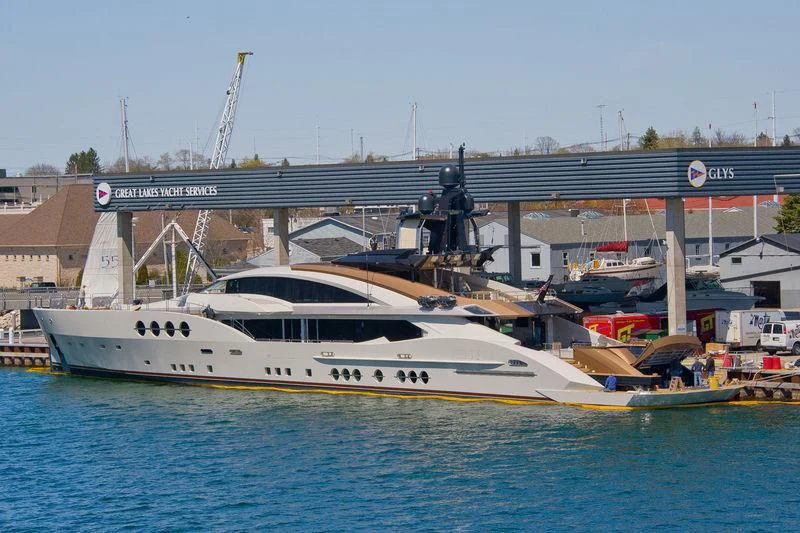 a boat in the water aboard LADY M Yacht for Sale