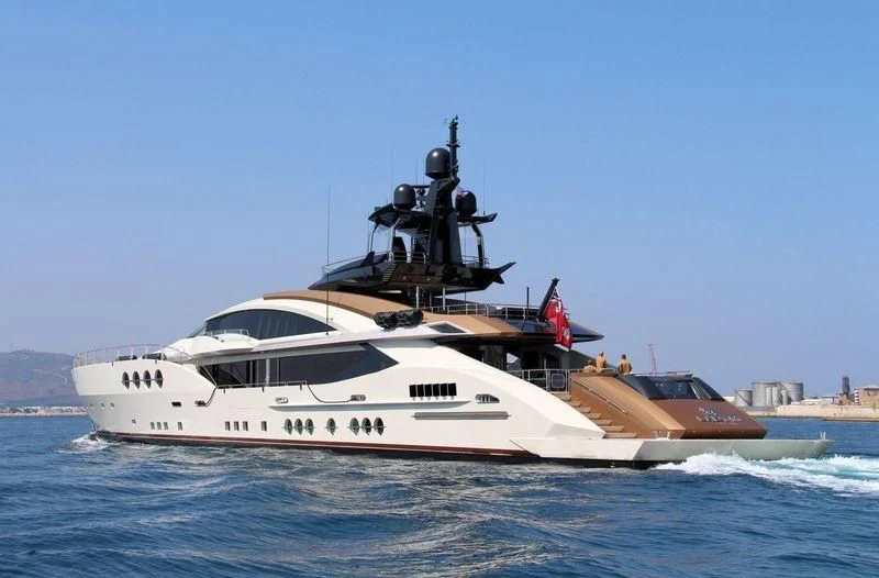 a boat in the water aboard LADY M Yacht for Sale