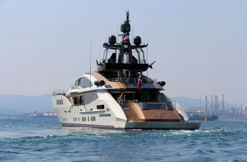 a boat in the water aboard LADY M Yacht for Sale
