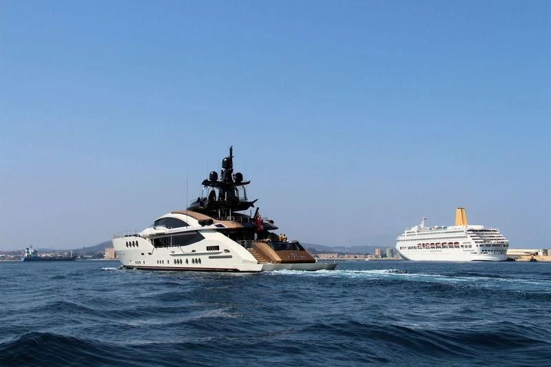 a boat in the water aboard LADY M Yacht for Sale
