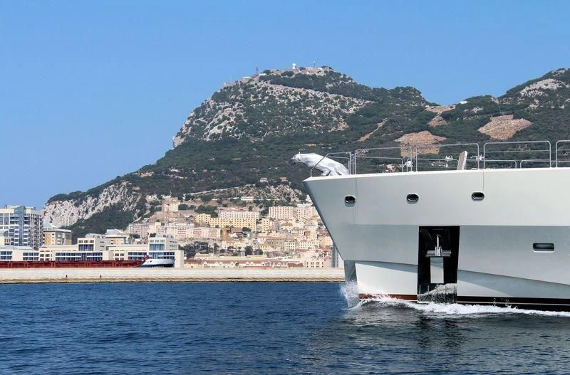 a boat on the water aboard LADY M Yacht for Sale