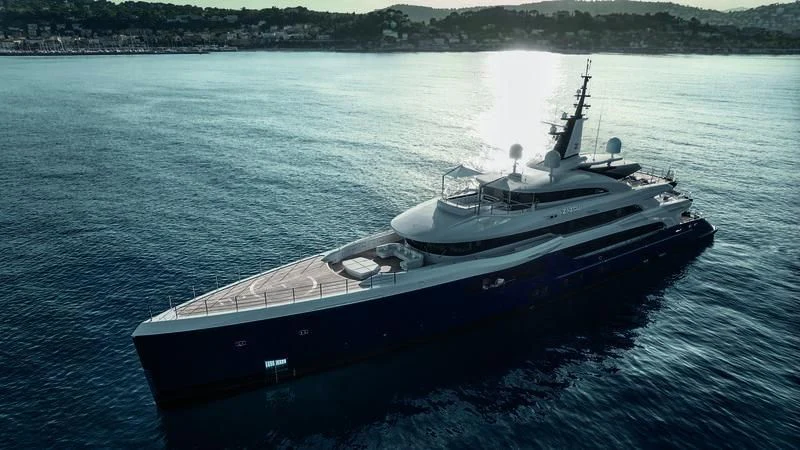 a submarine in the water aboard ZAZOU Yacht for Sale