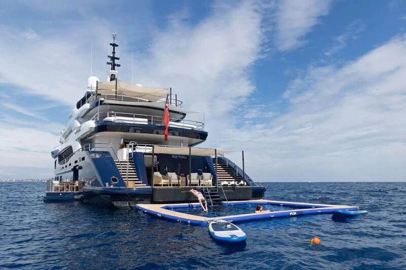a boat in the water aboard ZAZOU Yacht for Sale
