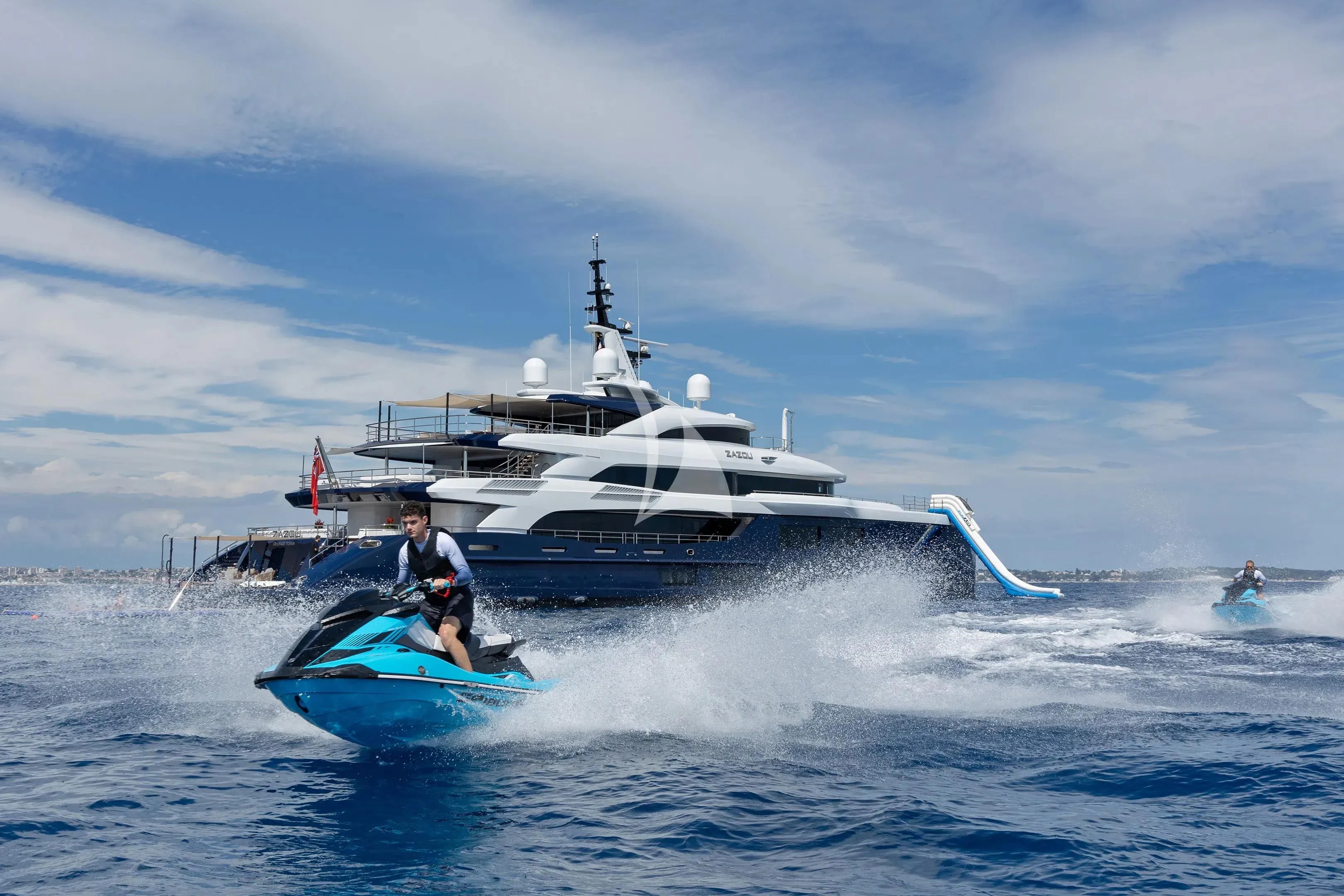 a boat on the water aboard ZAZOU Yacht for Sale