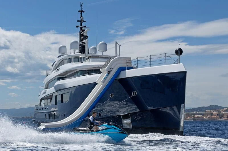 a person on a boat aboard ZAZOU Yacht for Sale