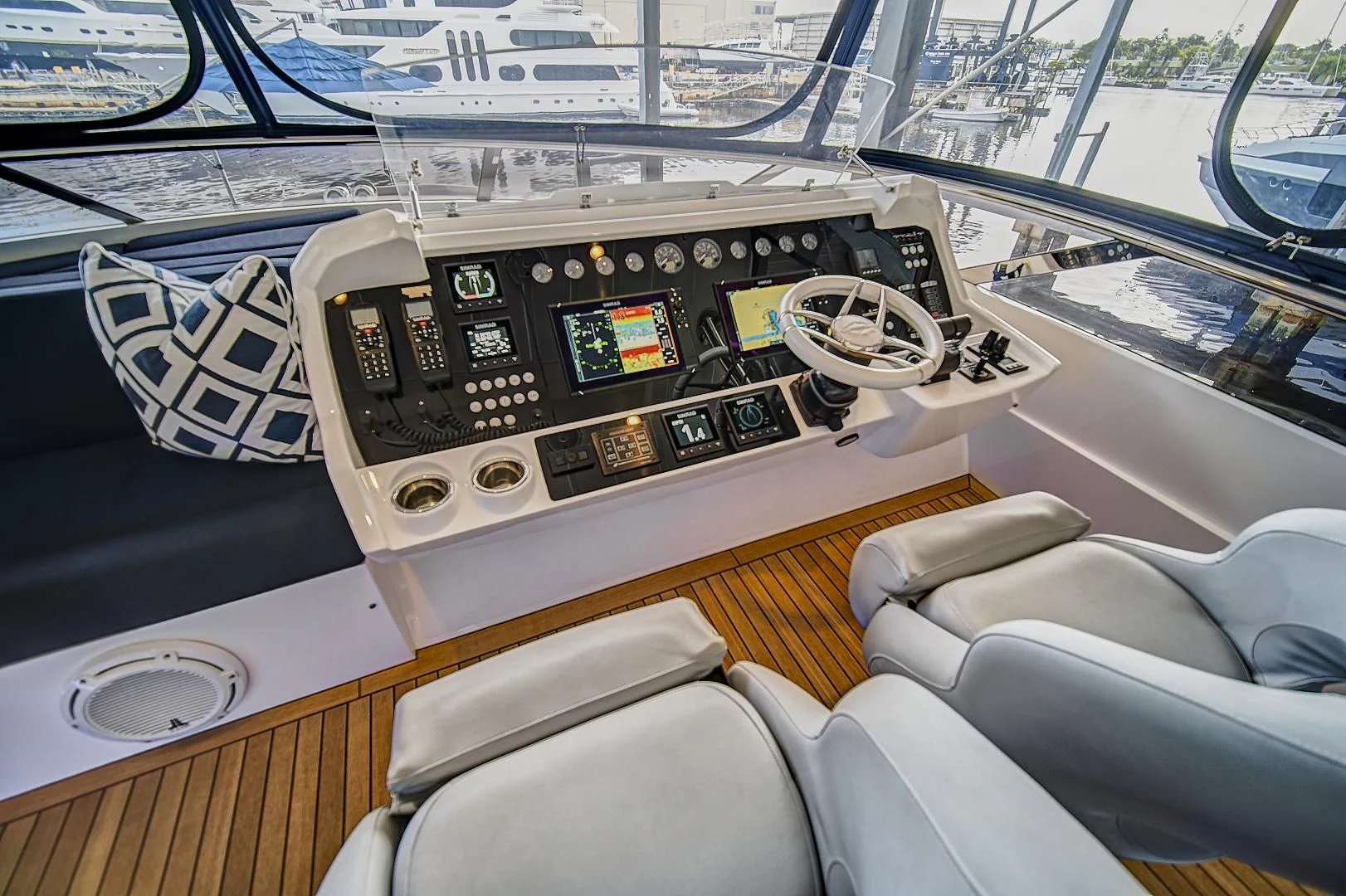 inside of a car aboard 'S NOON SOMEWHERE Yacht for Sale