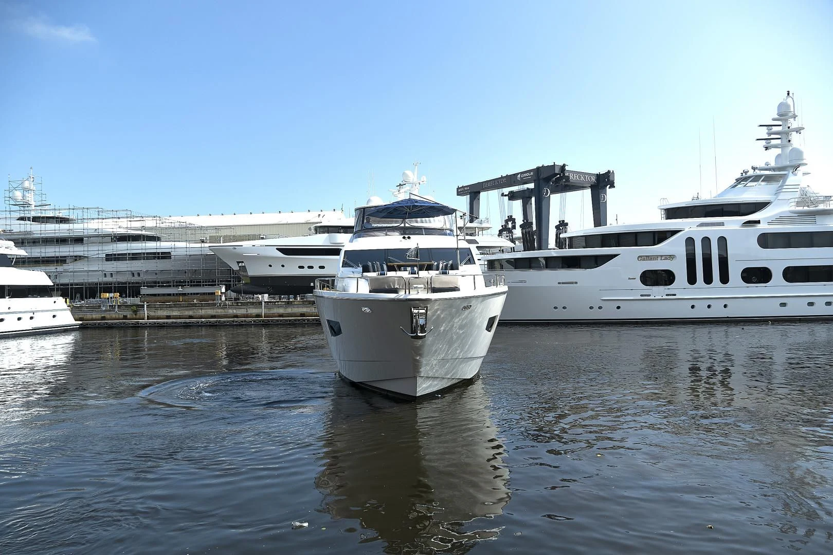 a group of boats in a harbor aboard 'S NOON SOMEWHERE Yacht for Sale